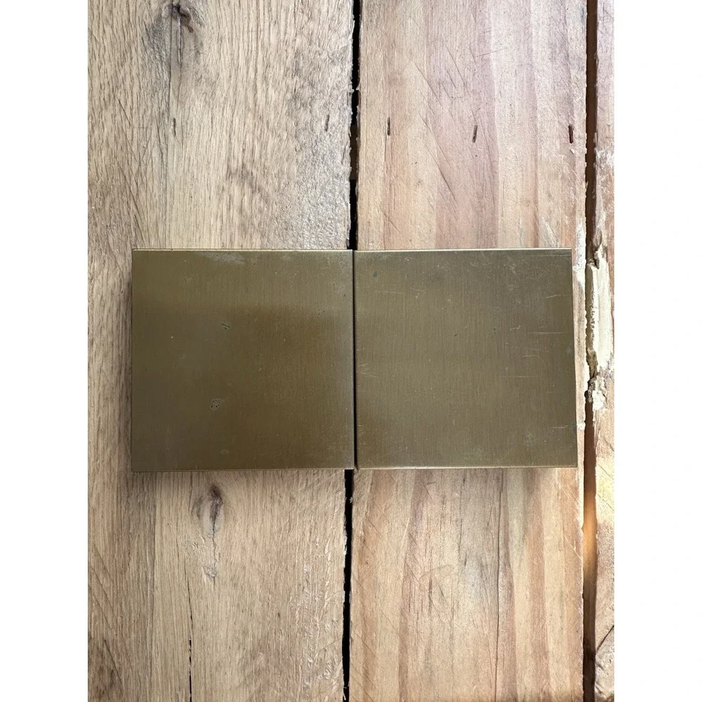 Vintage Hinged Double Photo Picture‎ Frame Gold Tone Metal Mid Century